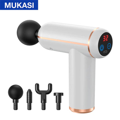 MUKASI Massage Gun Portable Percussion Pistol Massager for Body Neck Deep Tissue Muscle Relaxation Gout Pain Relief Fitness